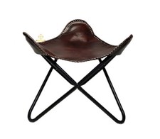 Pouf cuir fait main style - fait,
