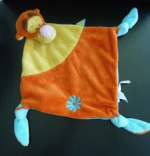 *. DOUDOU PLAT DISNEY BABY SIMBA TIGROU ORANGE JAUNE BLEU FLEUR EXCELLENT ETAT