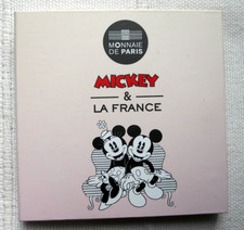 PIECE DE 50 EURO EN ARGENT MICKEY  ET MINNIE SUR UN BANC DE PARIS / 2018 / NEUVE