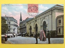 cpa 73 - AIX les BAINS Savoie PLACE et ETABLISSEMENT THERMAL Chaise à Porteurs