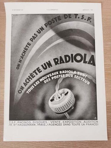 Radiola 1930 poste tsf - radiola,