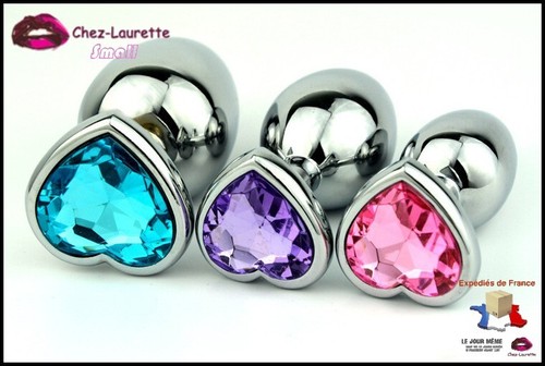 Plug anal bijou cœur - , rosebud