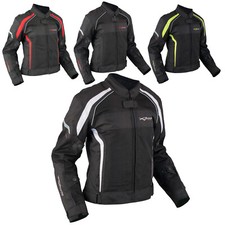 Textile Moto Blouson Femme Protections CE Respirant été Impermeable