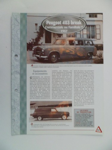 Carte fiche auto - carte, peugeot
