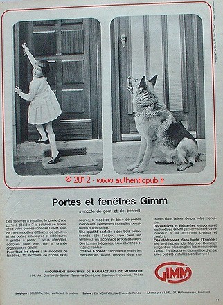 Publicite gimm porte fenetre - publicite,