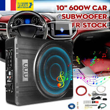 10'' 12V 600W Mince Actif Voiture Sous-siège Subwoofer Caisson de basse Orateur