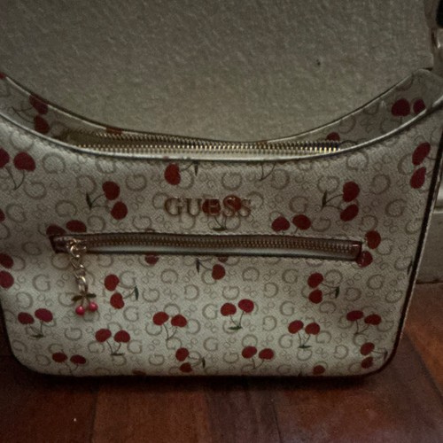 Guess logo print shoulder bag - logo,