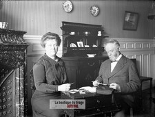 Homme, femme, couple, salon