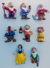 vintage  lot ancienne  figurine bully  blanche neige et les 7 nains