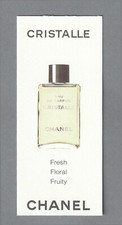 Carte publicitaire - advertising card - Cristalle de Chanel (anglais)