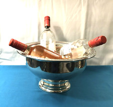 vasque à champagne ART DECO métal argenté 33 cm Bouteille Vin rosé blanc Seau