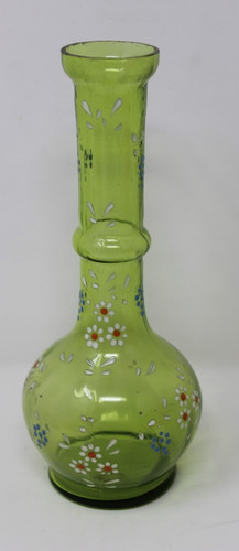 Vase soliflore emaillé - vase, vert
