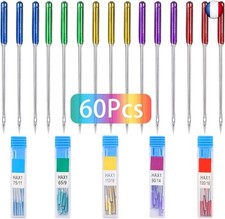 Lot de 60 Aiguilles de Machine à Coudre, aiguilles universelles pour machine à c