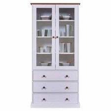 Vaisselier 2 Portes & 3 Tiroirs "Takao" 190cm Blanc