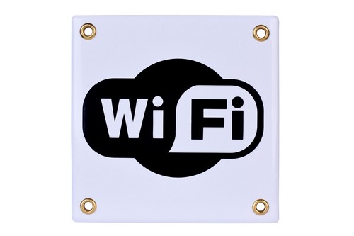 Plaque emaillée wifi - emaillée, 12x12