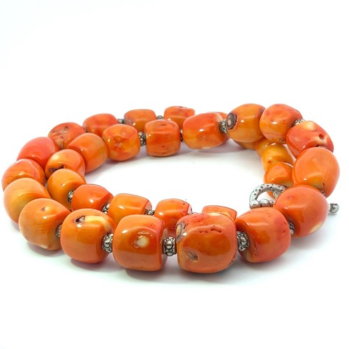 Collier gradué corail - collier, en