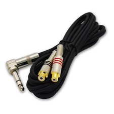 Dual RCA Female Jacks to Male