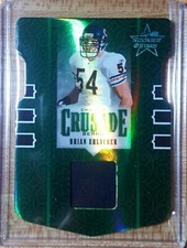 2005 Leaf Rookies and Stars Crusade Green Die-cut Jersey #C5 Brian Urlacher /10