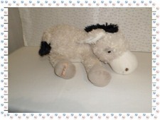 ◈ - Grande Peluche Ane Cheval Ecru Beige Noir 40 cm  Bukowski  