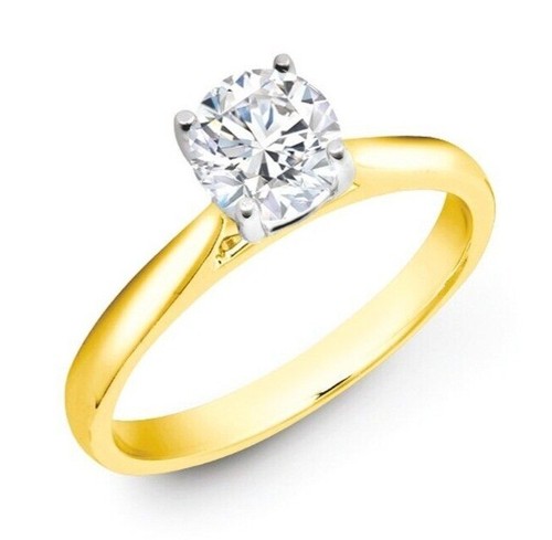 Bague solitaire jaune - bague,