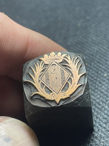 Matrice imprimerie blason - matrice,