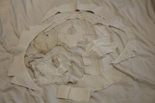 lot de bavoirs bébé et col adulte  + manches ancien vintage 1900