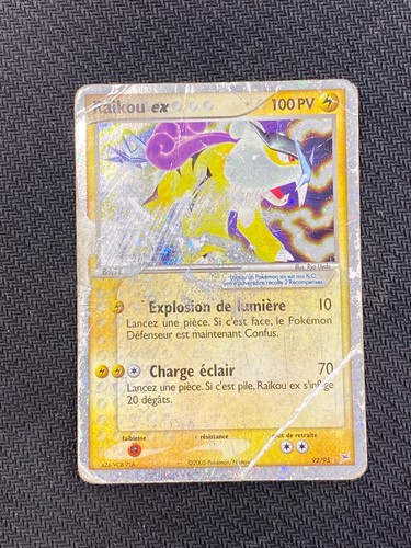 Carte pokémon raikou - carte, 92/95