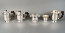 Service Thé Café Art Déco Argent Fouquet Lapar Silver Tea Coffee Set
