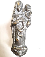 Très ancienne petite sculpture bas relief en bronze argenté, époque avant XIXème