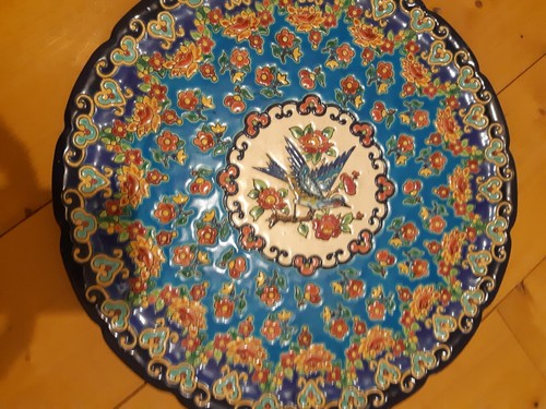 Ancien grand plat rond - , en