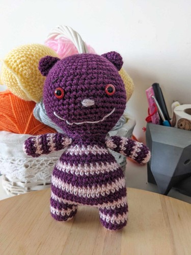Chat cheshire doudou - de, cheshire,