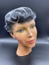 Tête de Mannequin ancien/ Années 40-50/ Tête Plâtre /Curiosités