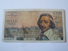BILLET  FRANCE 1000 F RICHELIEU  FAY 42/05