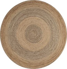 Tapis rond naturel réversible