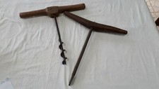 2 Anciennes grandes vrilles de charpentier menuisier outil de 42 et 43 cm !