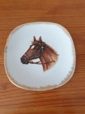 Petite coupelle décorative à suspendre en porcelaine motif tête de cheval
