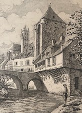Petit pêcheur vers 1930 Pont