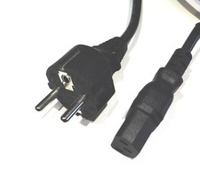 Cable cordon alimentation secteur 2P+T mâle- IEC CEE C13 femelle droite long: 2m