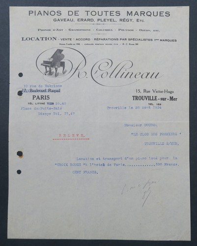 Facture 1934 collineau - 1934,