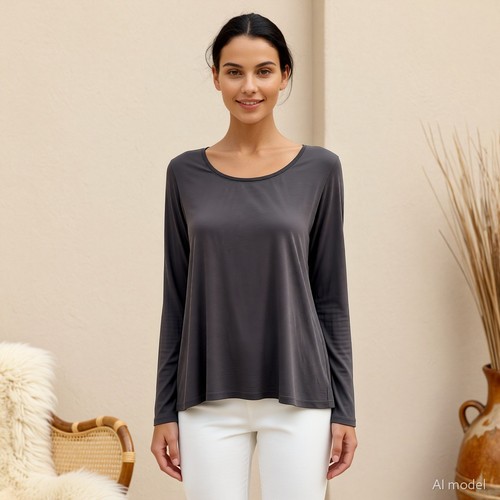 Lagenlook tunique grise coton - lagenlook,