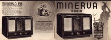 PARIS (XV°) POSTES de RADIO 396 397 398 "RADIO MINERVA S.A." Tract en 1939