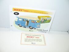 1 fiche + certif. DINKY TOYS