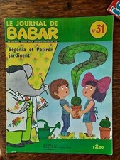 Le Journal de Babar N° 31 : Bérgonia et Potiron Jardinet  1971