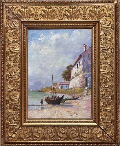 Ancien tableau marine fin - ancien,