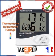 Thermomètre Hygromètre Numérique Digital Température Humidité intérieur Horloge