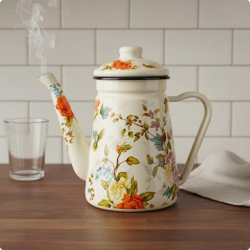 Cafetière bec émail - cafetière,