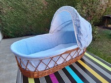 Couffin Pour Bébé en Osier Vintage