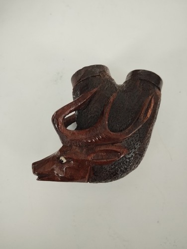 Austrian deer head pipe black - deer,