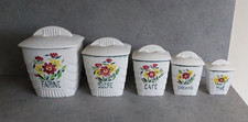 5 pots à épices anciens 