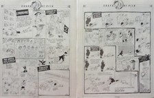 2 PAGES DE DESSINS PAR  CABU